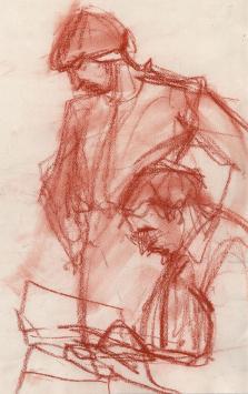 Kunstwerkje op papier van Albert De Deken