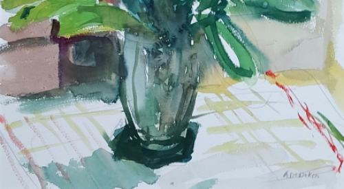 Expressionistische aquarel kopen