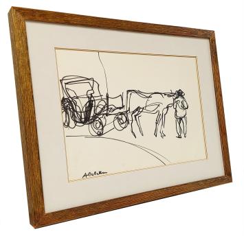 Kunstwerk op papier van A. De Deken