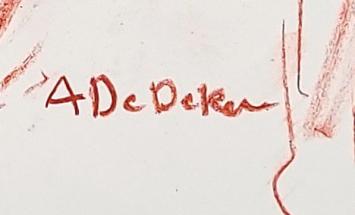 Wascotekening, naakte dame