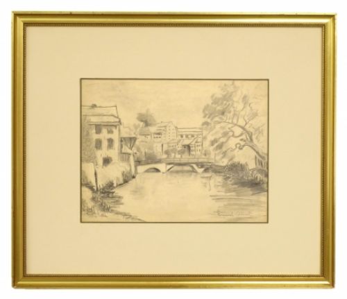 Potloodtekening van de Belgische kunstenaar Albert Ernest