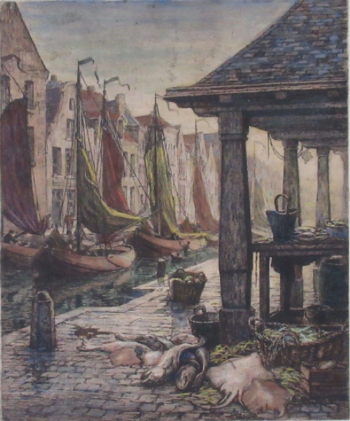 Belgische kunstschilder en etser Albert Geudens