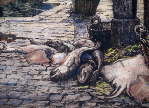 kunstwerk op papier van A. Geudens kopen