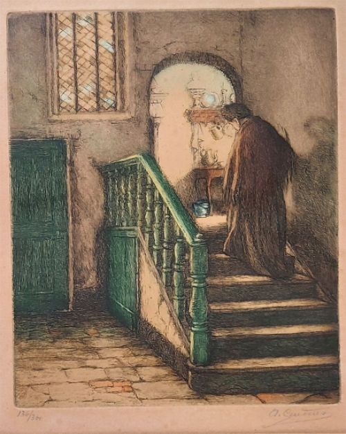 Belgische kunstschilder en etser Albert Geudens