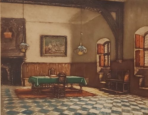 Belgische kunstschilder en etser Albert Geudens