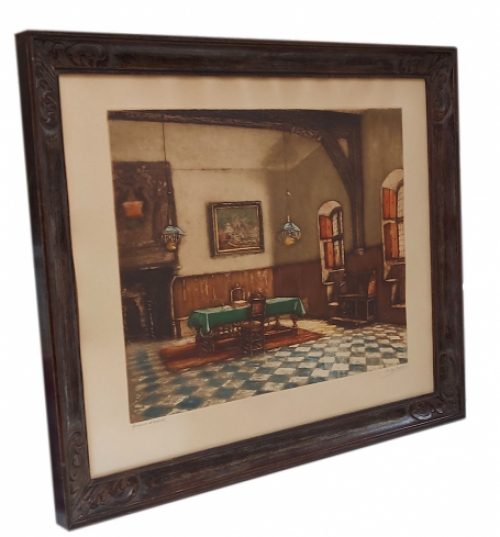 De raadszaal te Damme Epreuve d'artiste