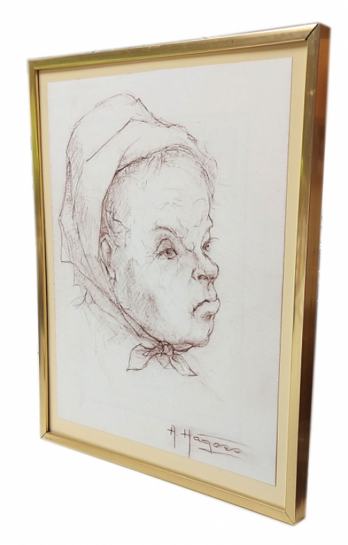 Pasteltekening van Albert Hagers