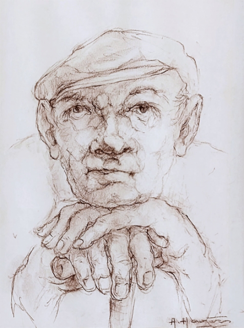 Pasteltekening door Albert Hagers
