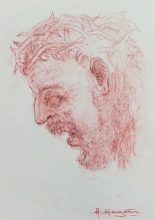 Pasteltekening door Albert Hagers