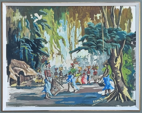 Albert Mongita met een Afrikaans dorpsgezicht