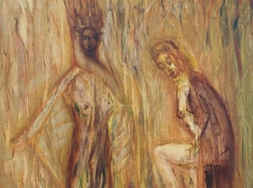 Schilderij door de Belgische kunstenaar Albert Van Acker