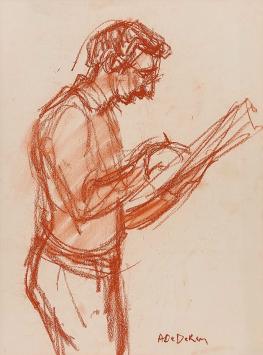 Kunstwerkje op papier van Albert De Deken