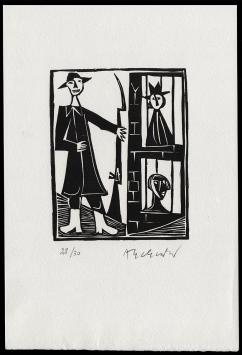 Linosnede uit 2001 van Pierre Alechinsky kopen