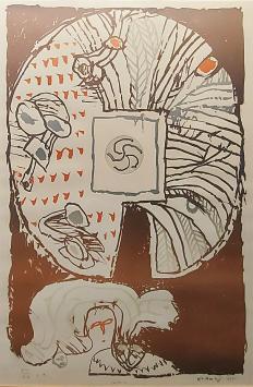 Gelimiteerde litho van P. Alechinsky