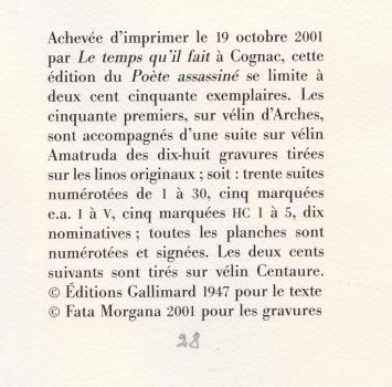 Le poète assassiné, II. Procréation 2001 28/30