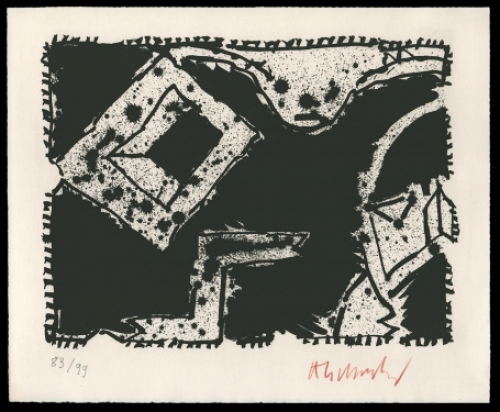 Kunstwerk op papier van Pierre Alechinsky