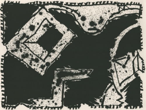 Pierre Alechinsky met een gelimiteerde litho