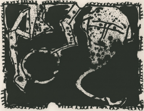 Pierre Alechinsky met een gelimiteerde litho