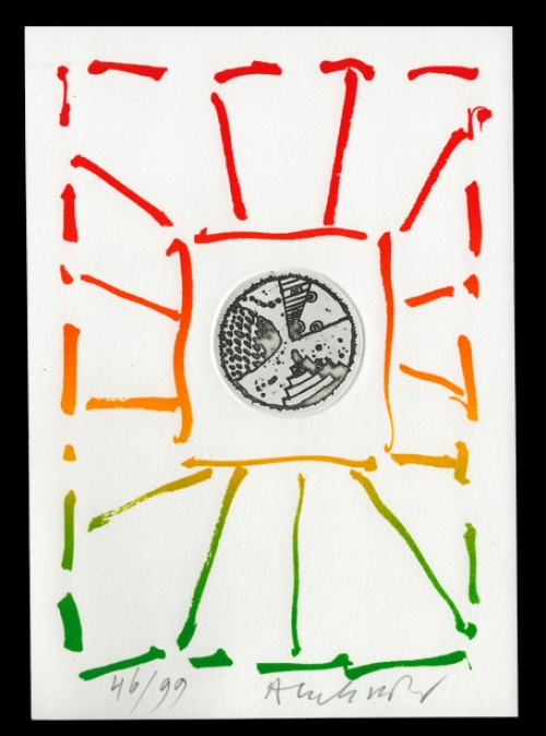 Kunstwerk op papier van Pierre Alechinsky