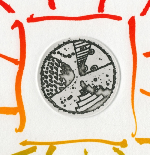 Pierre Alechinsky met een gelimiteerde ets