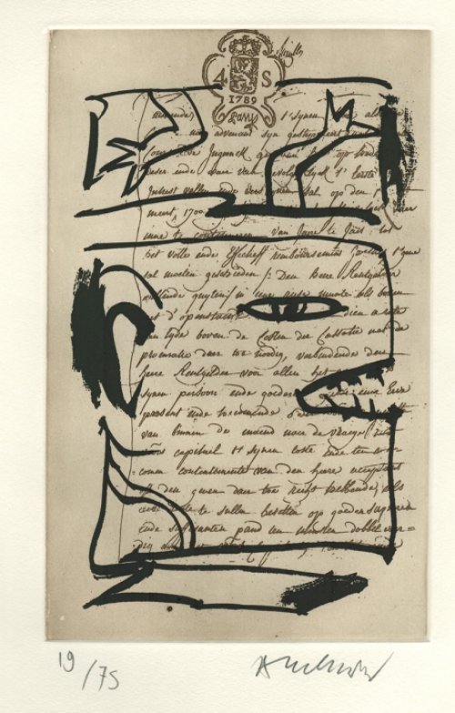 Ets uit 2004 van Pierre Alechinsky