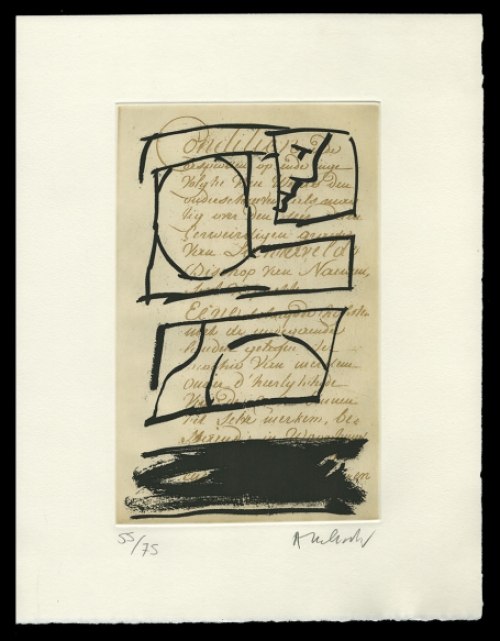 Kunstwerk op papier van Pierre Alechinsky