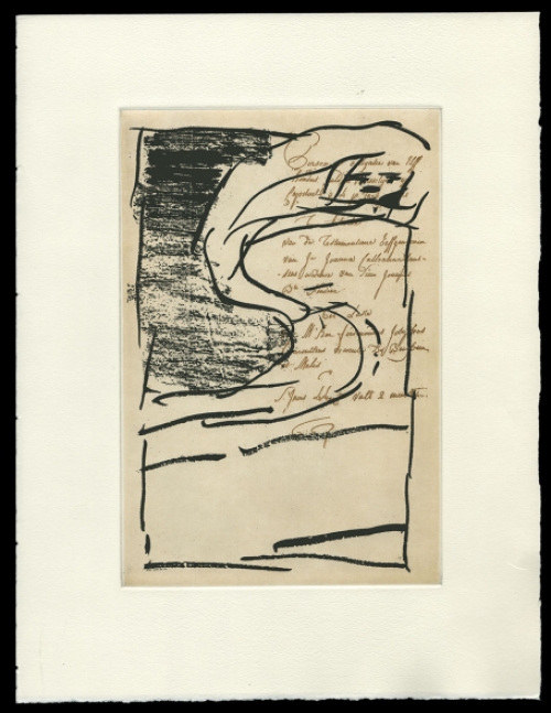 Kunstwerk op papier van Pierre Alechinsky