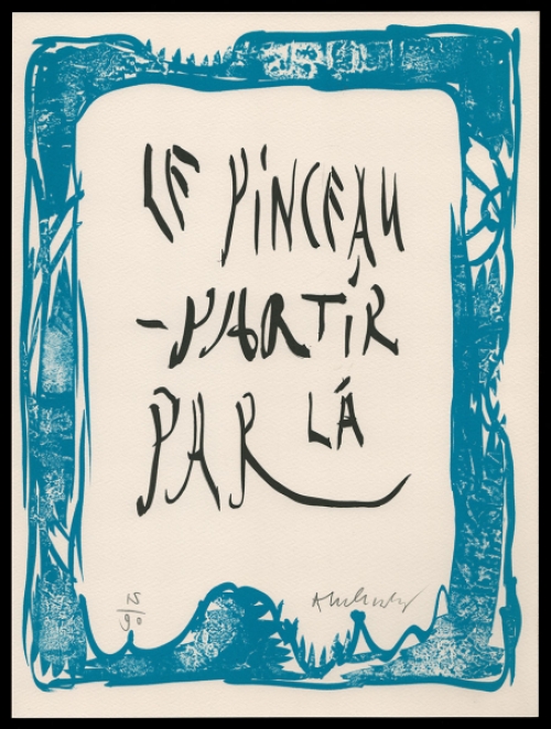 Kunstwerk op papier van Pierre Alechinsky
