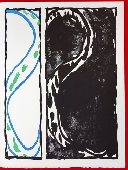 Pierre Alechinsky met een gelimiteerde litho