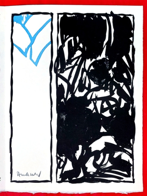 Pierre Alechinsky met een gelimiteerde litho