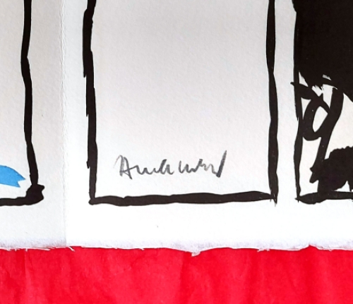 Litho uit Vacillations van Pierre Alechinsky