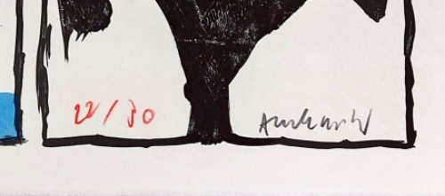 Litho uit Vacillations van Pierre Alechinsky