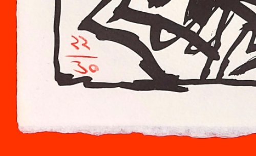 Litho uit Vacillations van Pierre Alechinsky