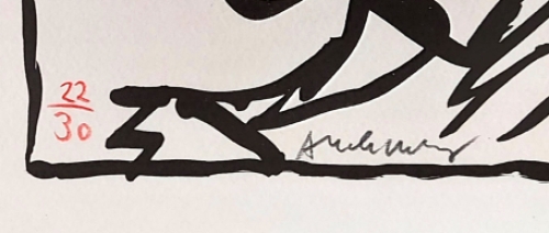 Litho uit Vacillations van Pierre Alechinsky