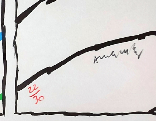 Litho uit Vacillations van Pierre Alechinsky