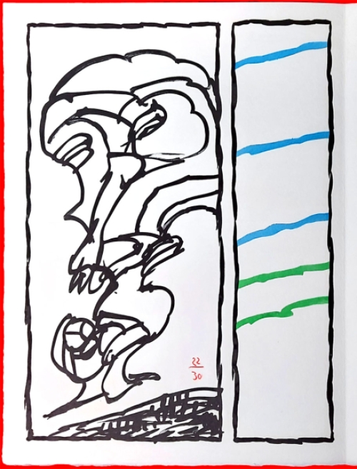 Litho uit 1979 van Pierre Alechinsky kopen