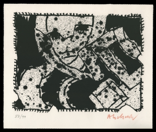 Kunstwerk op papier van Pierre Alechinsky