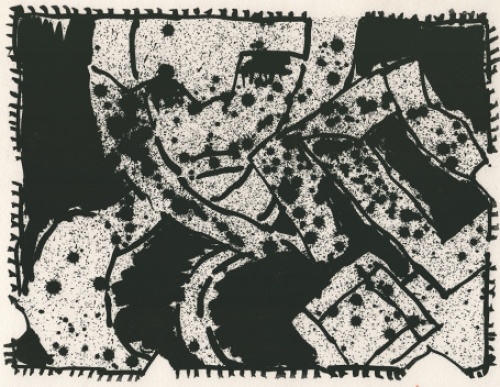 Pierre Alechinsky met een gelimiteerde litho