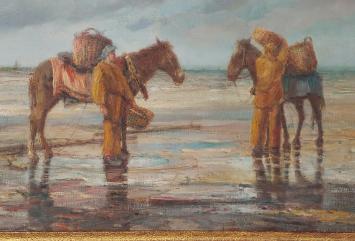 Schilderij in kader van Alfons Rubbens