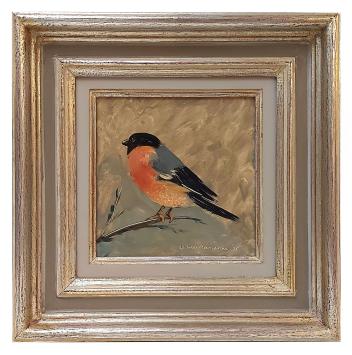 Alfons Van Meirvenne met een vogeltje