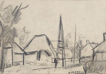 Tekening van Alfons Vermeir, Belgische expressionistische kunstenaar
