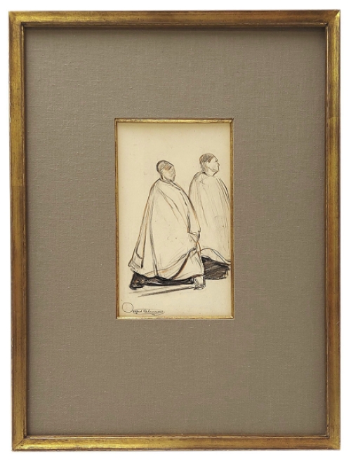 Tekening van de Belgische kunstenaar Alfred Delaunois