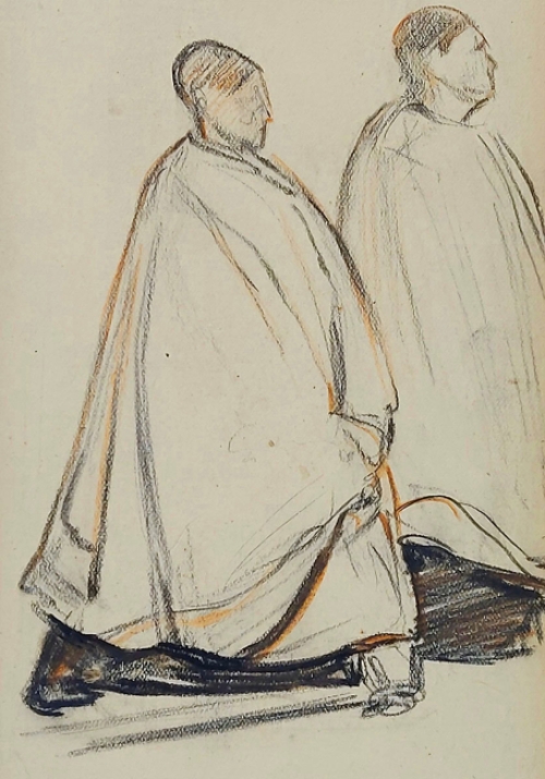 Kunstwerkje op papier van Alfred Delaunois