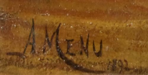 Stilleven Fruit en bloemen 1892