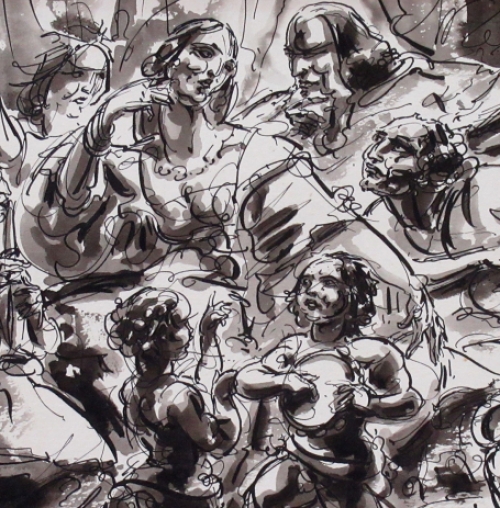 Pentekening van de Belgische kunstenaar Alfred Ost kopen