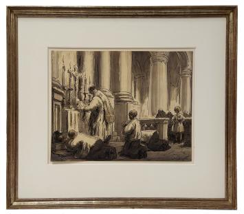 Aquarel, pentekening van Alfred Ost kopen