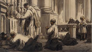 Kunstwerkje op papier van Alfred Ost, Mechelse kunstenaar