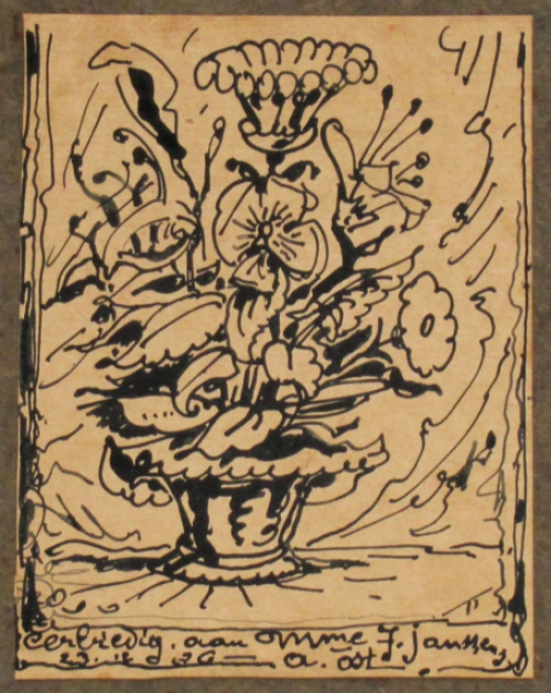 Pentekening Oost-Indische inkt van Alfred Ost