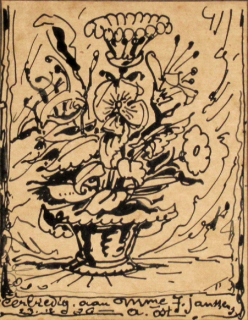 Tekening van de Mechelse kunstenaar Alfred Ost