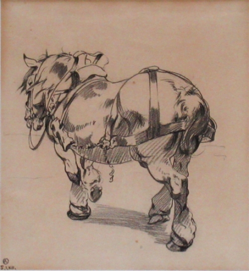 Tekening van de Mechelse kunstenaar Alfred Ost uit 1912